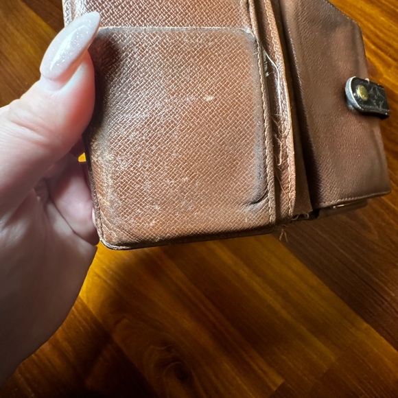 AUTHENTIC Louis Vuitton LV Monogram Coated Canvas French Purse Wallet - Picture 3 of 6